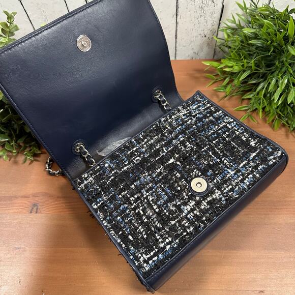 Tory Burch Fleming Tweed Convertible Shoulder Bag - Picture 9 of 14